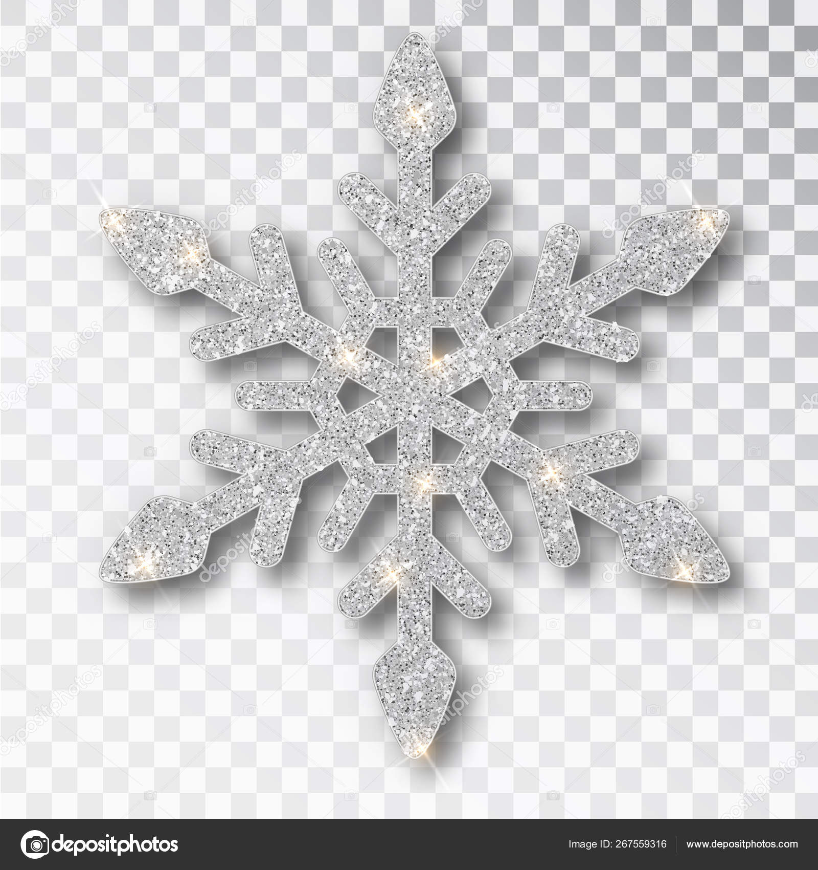 Silver snowflake isolated on a transparent background. Christmas  decoration, covered bright glitter. Silver glitter texture snowflake  isolated. Xmas ornament silver snow with bright sparkle Stock Vector by  ©Ann_Zasimova 267559316